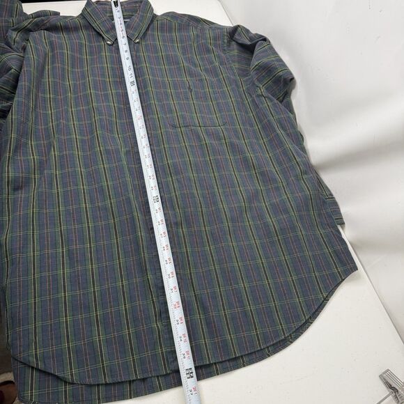 Vtg 90s Ralph Lauren Shirt Mens XXL Big Shirt Green Plaid LS Button Down Preppy - Picture 8 of 11